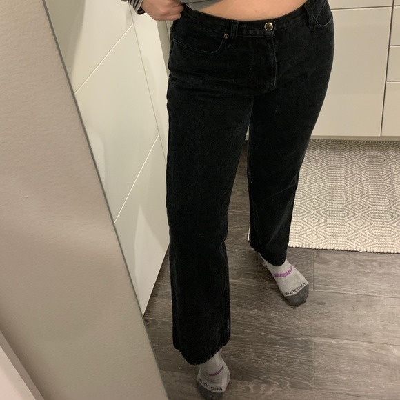 Zena‎ Vintage Black High Waisted Jeans 10 straight - Picture 7 of 7